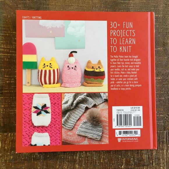 Mollie Makes Knitting Hardcover Knit Pattern Book Scaves Gifts Cushions Toys - Picture 10 of 10
